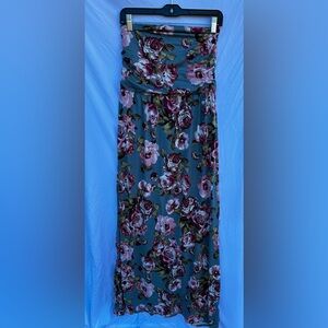 Vibe Sportswear Sleeveless Print Dress | Grey, Olive & Pink | Size Large